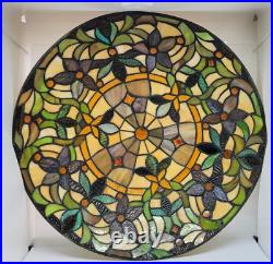 QUOIZEL Tiffany Style Slag Stained Glass Lamp Shade Mission Arts & Crafts