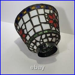 RARE Vintage Chunk Gem Slag Glass Holiday House Ceiling Light Shade Globe