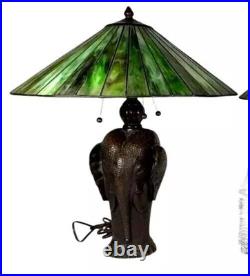 RARE Vintage Fredrick Cooper Slag Glass Elephant Lamp RARE Vintage Fredrick Cooper Slag Glass Elephant Lamp