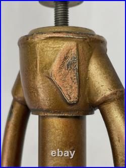 REWIRED Antique B&H Arts Crafts Deco Table Lamp For Slag Stained Glass Shade Vtg