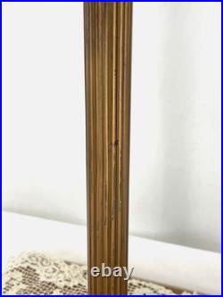 REWIRED Antique B&H Arts Crafts Deco Table Lamp For Slag Stained Glass Shade Vtg