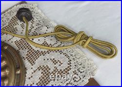 REWIRED Antique B&H Arts Crafts Deco Table Lamp For Slag Stained Glass Shade Vtg