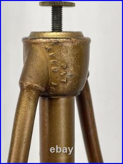 REWIRED Antique B&H Arts Crafts Deco Table Lamp For Slag Stained Glass Shade Vtg