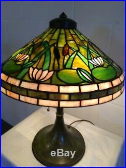 RIVIERE leaded Glass Lamp- Handel Tiffany Duffner arts & crafts slag Wilkinson
