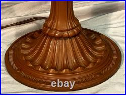 Rare Antique Arts & Crafts Bradley & Hubbard 8 Panel Slag Glass Lamp Rare Antique Arts & Crafts Bradley & Hubbard 8 Panel Slag Glass Lamp