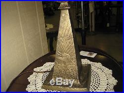 Rare Cast Iron and Cast Metal, Slag Glass, Lamp Antique
