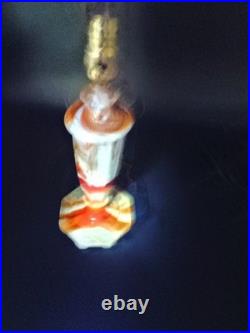Rare Globe Specialty Company Akro Agate Slag Glass Lamp withgold shade, rewired Rare Globe Specialty Company Akro Agate Slag Glass Lamp withgold shade, rewired
