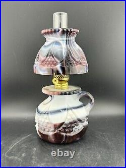 Rare HTF Purple Slag Glass Bundling Lamp Imperial Glass No Chips