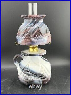 Rare HTF Purple Slag Glass Bundling Lamp Imperial Glass No Chips
