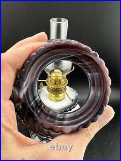 Rare HTF Purple Slag Glass Bundling Lamp Imperial Glass No Chips