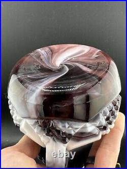 Rare HTF Purple Slag Glass Bundling Lamp Imperial Glass No Chips