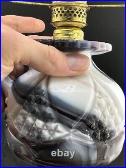 Rare HTF Purple Slag Glass Bundling Lamp Imperial Glass No Chips