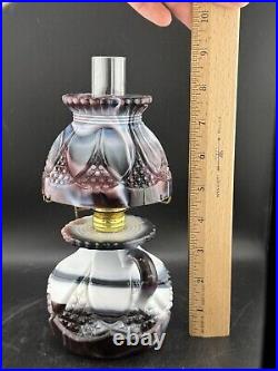 Rare HTF Purple Slag Glass Bundling Lamp Imperial Glass No Chips