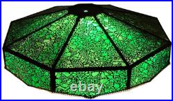 Reviere Studios New York Art Crafts Bronze Grapevine Glass Lamp Light Tiffany