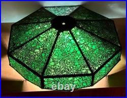 Reviere Studios New York Art Crafts Bronze Grapevine Glass Lamp Light Tiffany