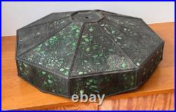Reviere Studios New York Art Crafts Bronze Grapevine Glass Lamp Light Tiffany
