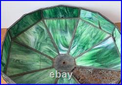 Reviere Studios New York Art Crafts Bronze Grapevine Glass Lamp Light Tiffany