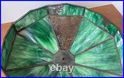 Reviere Studios New York Art Crafts Bronze Grapevine Glass Lamp Light Tiffany