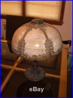 Slag Glass Antique Lamp Excellent Condition