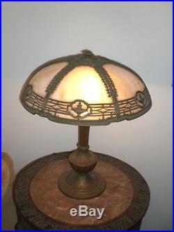 Slag Glass Lamp Antique Mint Condition