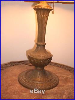 Slag Glass Lamp Antique Mint Condition