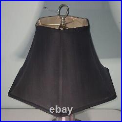 SLAG GLASS (MARBLE GLASS) TABLE LAMP, 26, with Screw in Bell Shade, ANTIQUE