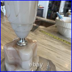 SLAG Glass Vintage Lamp Art Deco Beautiful SLAG Glass Vintage Lamp Art Deco Beautiful