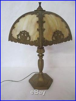 Stunning C. 1910 Empire Of Chicago Slag Glass Lamp