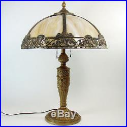 Salem Bros. Caramel Slag Glass Table Lamp 1920's