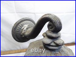 Salvage Slag Glass Porch Sconce Lamp Light Ornate Octagonal Victorian House