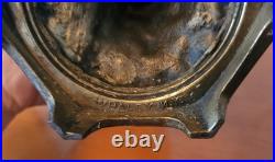 Signed J A Whaley Slag Glass Overlay Floral Boudoir Accent Lamp Handel Era