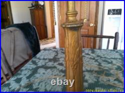 Signed Miller 6 Panel Slag Glass Lamp (as Is)