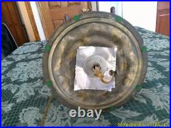 Signed Miller 6 Panel Slag Glass Lamp (as Is)