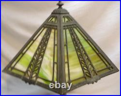 Signed Miller 963 Antique Slag Glass Table Lamp 19 Tall Rare