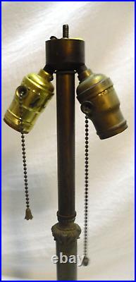 Signed Miller 963 Antique Slag Glass Table Lamp 19 Tall Rare