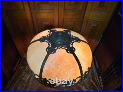 Signed Pittsburgh Antique Slag Glass Art Nouveau Table Lamp Signed Pittsburgh Antique Slag Glass Art Nouveau Table Lamp