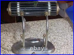 Signed Slan-Lee 1921 Slag Glass Desk Lamp Chicago Gangster Custom Handmade