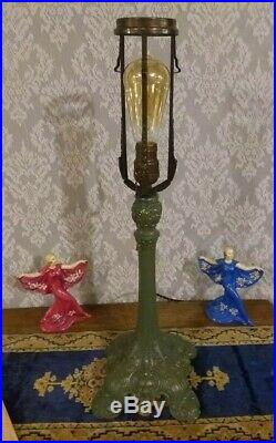 Signed Wilkinson Slag glass lamp Handel Tiffany arts & crafts leaded glass era