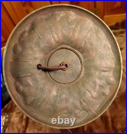 Slag Glass Antique 8 Panel Table Lamp