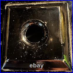 Slag Glass Houze/Vidrio 6 Inch Tiered Skyscraper Base In Black Onyx Style