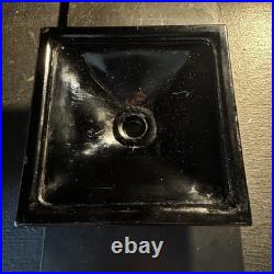 Slag Glass Houze/Vidrio 6 Inch Tiered Skyscraper Base In Black Onyx Style Slag Glass Houze/Vidrio 6 Inch Tiered Skyscraper Base In Black Onyx Style