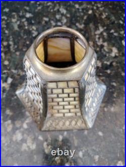 Slag Glass Sconce Part Yellow Handel Fillagree Fitter Shade 2.25 X 4.5 Slag Glass Sconce Part Yellow Handel Fillagree Fitter Shade 2.25 X 4.5