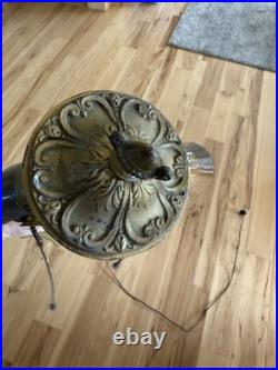 Slag Glass Shade Table Lamp Salem Brothers 1920s