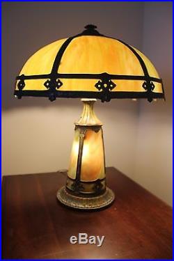 Slag Lamp with Lighted Base Very Rare and Beautiful Colors