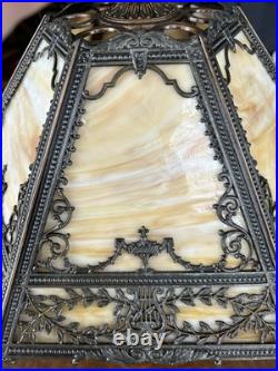 Slag glass lamp Bradley and Hubbard