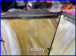 Slag glass lamp Bradley and Hubbard