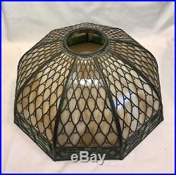 Stunning Mission Period Slag Glass Lamp Shade Great Conditon