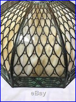 Stunning Mission Period Slag Glass Lamp Shade Great Conditon