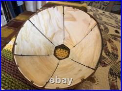 Stunning Paneled Slag Glass Antique Table Miller Lamp