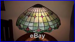Suess Arts & Crafts Leaded Slag Stained Glass Handel Duffner Tiffany Era Lamp